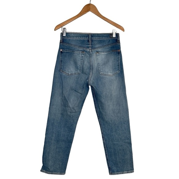 7 For All Mankind High Waist Straight Cropped Jeans | Size 27 - Picture 4 of 13